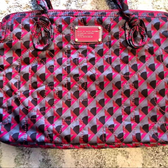Marc by Marc Jacobs bag laptop bag, black/red/pink/grey - Picture 3 of 13